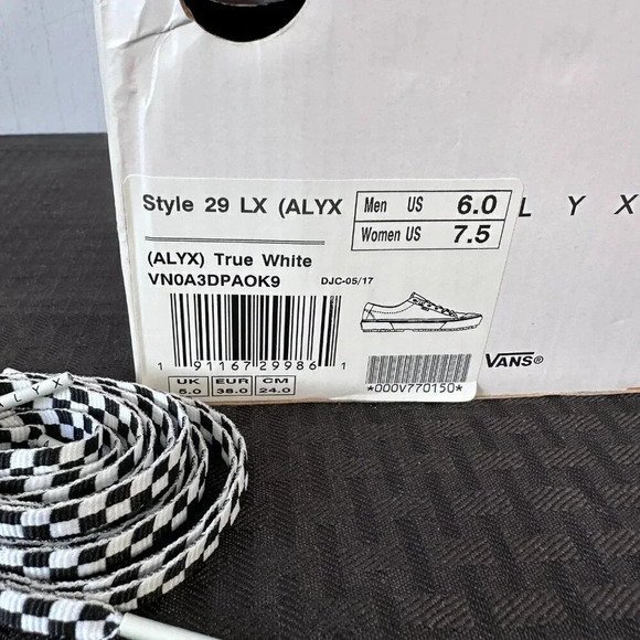 RARE Vans Vault Style 29 LX (Alyx) Sneakers - Picture 13 of 13